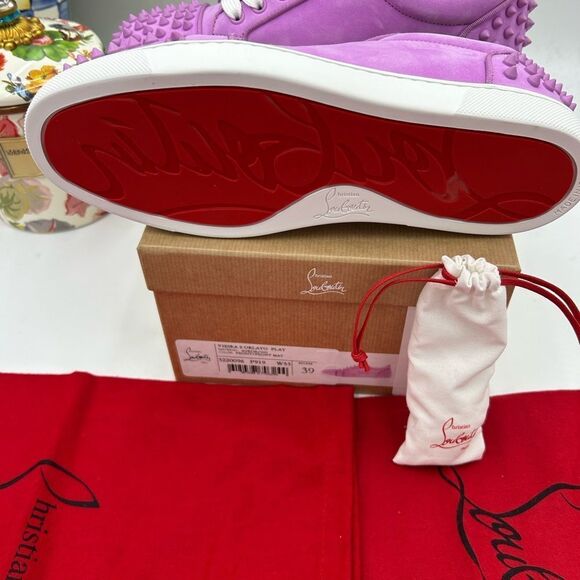 Women's Christian Louboutin viera flat sneaker size 39 made in Italy - Picture 7 of 11